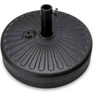 Plastic Patio Umbrella Base Pole Holder Accessory w/ Adjustable Knob, Appears New