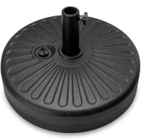 Plastic Patio Umbrella Base Pole Holder Accessory w/ Adjustable Knob, Appears&nbsp;New