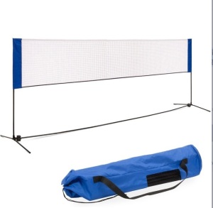 Portable Freestanding Volleyball, Tennis, Badminton Net - 12.5ft, Rusted/Damaged, E-Commerce Return