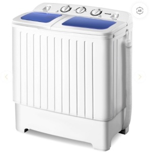 17.6 lbs Compact Twin Tub Spin Washing Machine Dryer, Appears New/Damaged Box