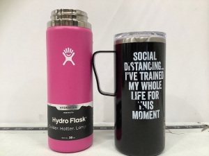 Lot of (2) Bottles, Hydroflask Missing Lid, E-Comm Return