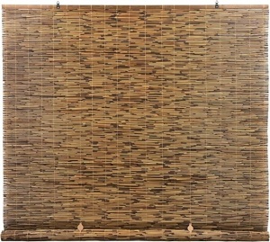 Radiance Cord Free, Roll-up Reed Shade, Cocoa, 72" W x72" L, Like New Retail - $33.82