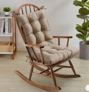 Sweet Home Collection Rocking Chair Cushion 2 Piece TuftedNon Slip Set of Upper and Lower Cushions, Taupe,Like New, Retail - $49.99