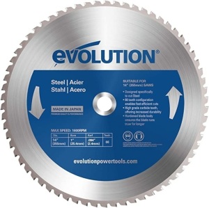 Evolution Power Tools 14BLADEST Steel Cutting Saw Blade, 14-Inch x 66-Tooth, Blue, New, Retail - $75.99