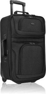 U.S. Traveler Rio Rugged Fabric Expandable Carry-on LuggageSet, Black, 2 Wheel, Like New, Retail - $49.57