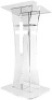 FixtureDisplays&nbsp;Plexiglass Acrylic&nbsp;Podium Clear&nbsp;Lectern ChurchPulpit with Cross&nbsp;Decor 1803-&nbsp;311NEW+1803CR&nbsp;OSS-NF, Like New, Retail - $445.55