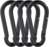 AOWESM Black Spring Snap&nbsp;Hook Carabiner, Metal SteelKeychain Clips, Quick Link Lock&nbsp;Ring, Heavy Duty Spring Bucklefor Camping Fishing Hiking&nbsp;Traveling Swing and Hammock,Set of 4 (4 inches), Like New, Retail - $12.99