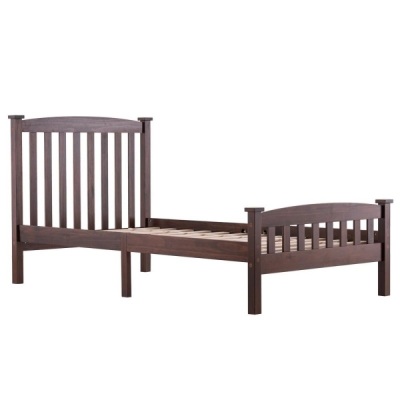 Framed Wood Platform Bed with Hardwood Slats Support,Suitable for Boys Girls Kids Bedroom,Walnut Twin