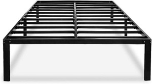 HAAGEEP Black Full Bed Frame No Box Spring Needed 14 InchMetal Platform Heavy Duty Beds Frames with Storage, BF, Like New, Retail - $119.82