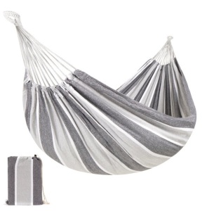 Lot of 2, 2-Person Brazilian-Style Double Hammock w/ Portable Carrying Bag, Steel, Appears New