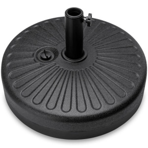 Plastic Patio Umbrella Base Pole Holder Accessory w/ Adjustable Knob, Appears New