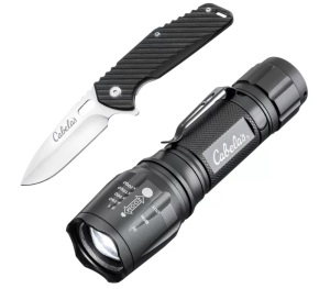 Cabela's Pocket Knife and Flashlight Combo, Appears New, Untested