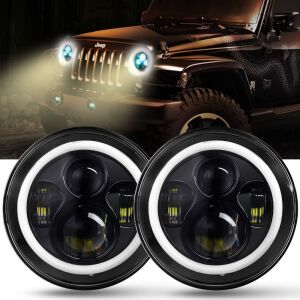 7" LED Halo Headlights for 1997-2018 Jeep Wranger JK TJ LJ