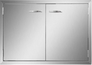 Mophorn BBQ Double Access Door 33W x 22H Inch, Stainless Steel - Appears New  