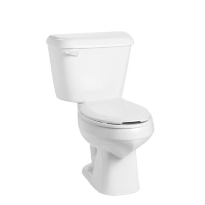 Mansfield Pro-Fit White Elongated Standard Height 2-piece WaterSense Toilet 12-in Rough-In Size