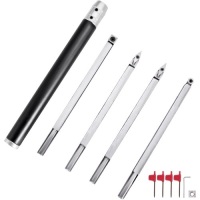 Wood Turning Tool Set Carbide Lathe Tool Square/round/2 Diamond Shape/handle - Appears New&nbsp;
