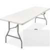 8ft Portable Folding Plastic Dining Table w/ Handle, Lock, Appears New