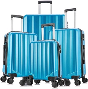 CAMORSA Luggage 4 Piece Set Suitcase Hardshell with Spinner Wheels