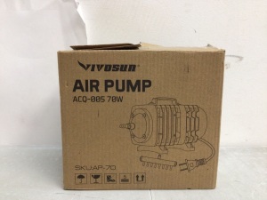 Vivosun 70W 60L/Min Air Pump, Powers Up, Appears New