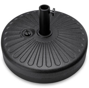 Plastic Patio Umbrella Base Pole Holder Accessory w/ Adjustable Knob, Appears New