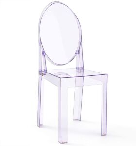 Transparent Ghost Dining Chair, Unstackable