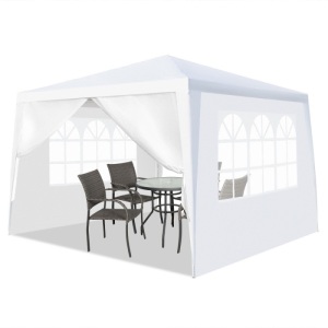 10' x 10' Party Tent Outdoor Gazebo Wedding Canopy w/4 Side Walls