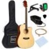 Full Size Beginner Acoustic Guitar Set with Case, Strap, Capo - 41in