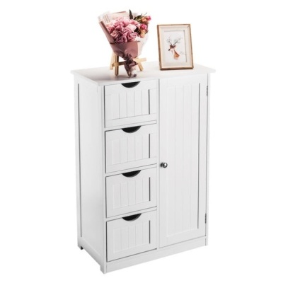 Bathroom Cabinet with 4 Drawers 1 Cupboard