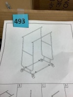 Two Bar Rolling Clothes Rack