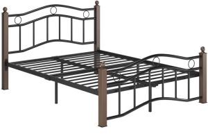 Homfa Metal Queen Size Platform Bedrame with Vintage Headboard and Footboard