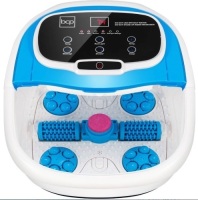 Automatic Heated Shiatsu Massage Foot Bath Spa w/ Pumice Stone, Sky Blue, Untested, Appears New