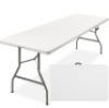 8ft Portable Folding Plastic Dining Table w/ Handle, Lock, Appears New