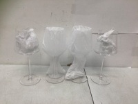 Luxbe 20-Ounce Crystal Wine Glasses, Set of 4