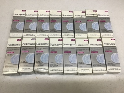 Lot of (16) New 24-Packs of Neutrogena Microdermabrasion System Puff Refills