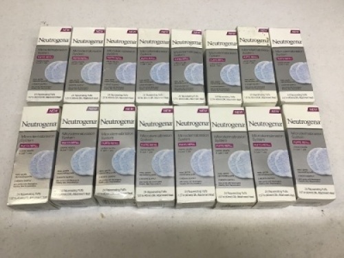 Lot of (16) New 24-Packs of&nbsp;Neutrogena Microdermabrasion System Puff Refills