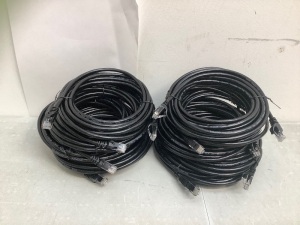 10 Pack 15ft CAT 24AWG UTP Cables, Appears New