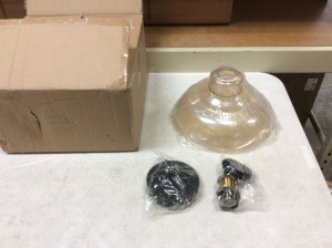 Glass Light Fixture 11" - Appears New