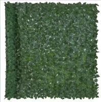 Outdoor Faux Ivy Privacy Screen Fence, 96x72in, Appears New