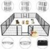 32" 16-Panel Dog Fence - Black
