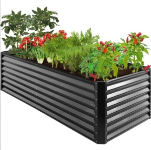 Outdoor Metal Raised Garden Bed for Vegetables, Flowers, Herbs - 8x4x2ft, E-Commerce Return