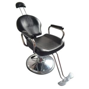 Hydraulic Salon Chair - Black, Height Adjustable