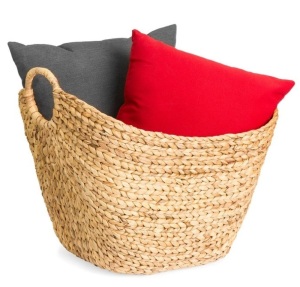 Large Multi-Purpose Seagrass Storage Basket w/ Handles, Appears New