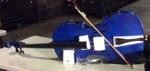 Blue Cello with Case