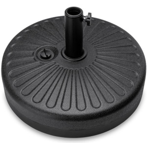 Plastic Patio Umbrella Base Pole Holder Accessory w/ Adjustable Knob, Appears New