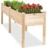 Raised Garden Bed, Elevated Wood Garden Planter Stand - 72x24x30in