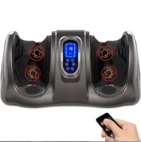Therapeutic Foot Massager w/ High Intensity Rollers, Remote, 3 Modes, Gray, Powers On, Appears New