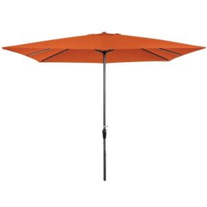 Rectangular Patio Umbrella w/ Easy Crank, UV-Resistant Fabric - 8x11ft 