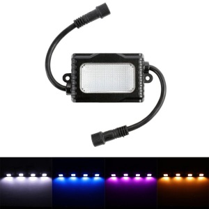 Lot of (4) RGB LED Rock Lights Multicolor Set with Bluetooth Controller, 4 Pcs - E-Comm Return, Appear New  