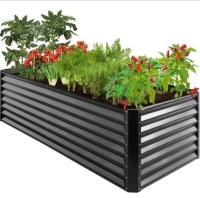 Outdoor Metal Raised Garden Bed for Vegetables, Flowers, Herbs - 8x4x2ft, Appears New