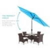 Outdoor Steel Market Patio Umbrella Decoration w/ Tilt, Crank Lift - 10ft